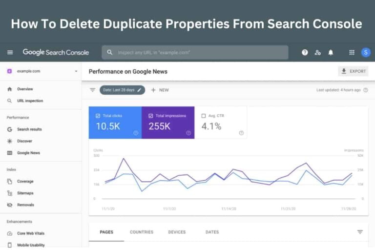 how to delete duplicate properties from search console